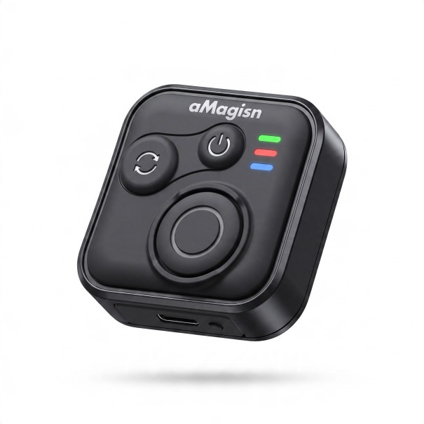 Ασύρματο τηλεχειριστήριο Bluetooth aMagisn για Insta360 GoPro και DJI με λουράκι καρπού ABS και σιλικόνη Μαύρο Αυτονομία έως 96 ώρες 1