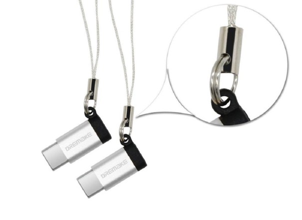 Átalakító USB-C-ről Micro USB-re 2 db ezüst