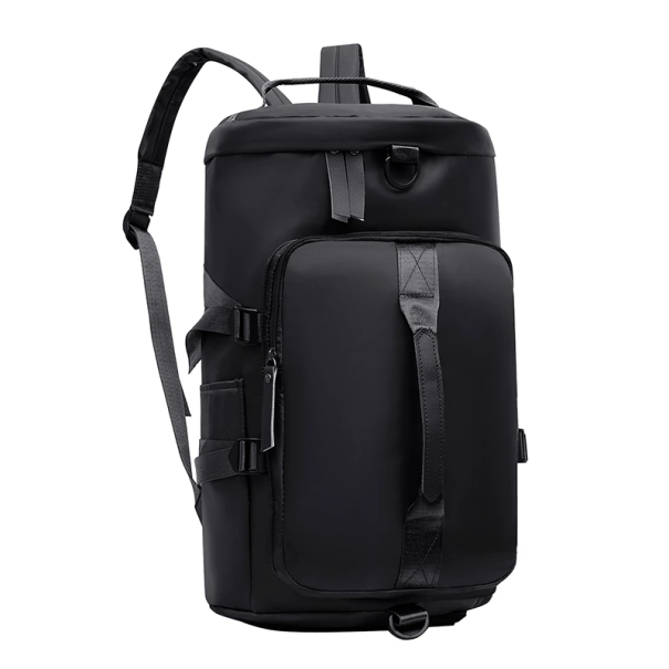 Αθλητική τσάντα Oxford 44 x 26 x 26 εκ. με ιμάντες ώμου για πλάτη και πλευρά, χερούλια για το χέρι, ξεχωριστή τσέπη για παπούτσια, ταξιδιωτική μαύρο