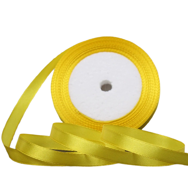 Atlasová stuha 20 mm/22 m žltá