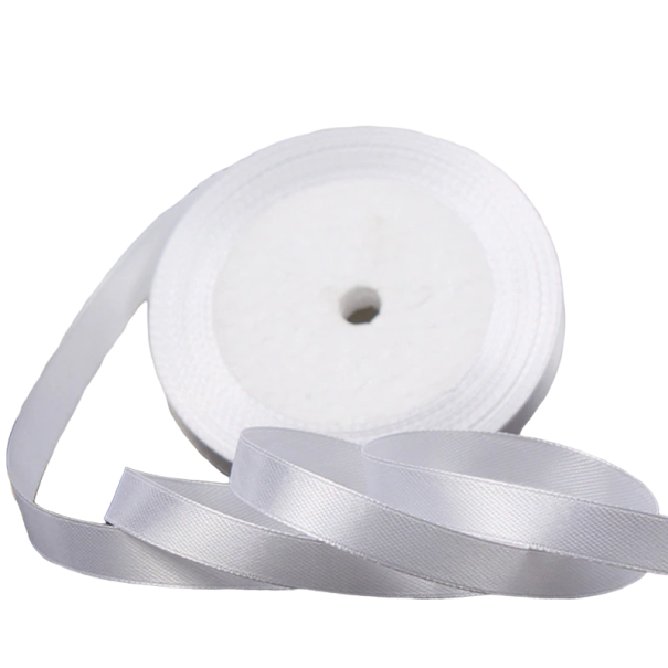 Atlasová stuha 38 mm/22 m biela