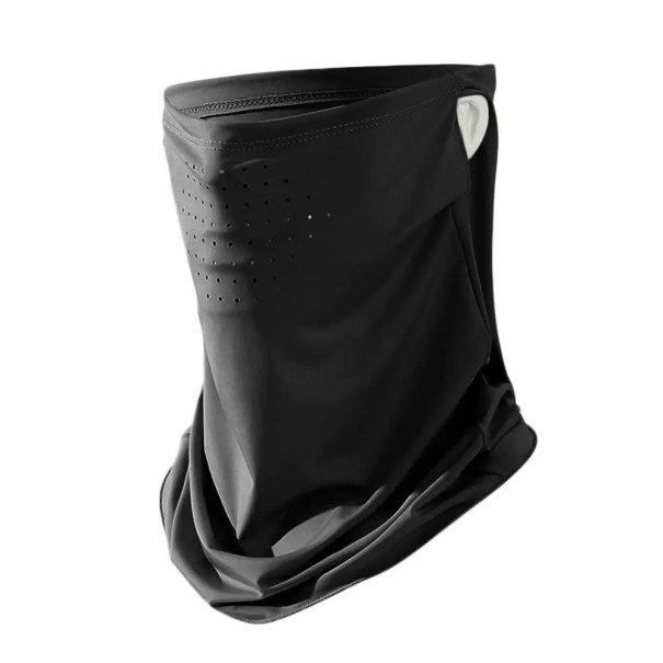 Atmungsaktive Gesichtsmaske Unisex 29 x 29 cm Polyester Sonnenschutz für Outdoor-Aktivitäten täglicher Gebrauch schwarz