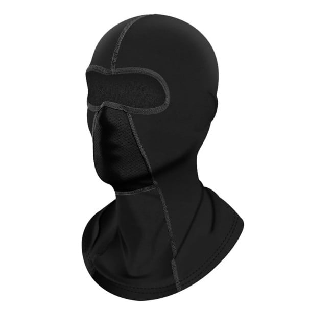 Atmungsaktive Sturmhaube 43 x 33 cm Schutz gegen Frost und Wind Polyester Baumwolle Universelle Sturmhaube unter dem Helm für Ski, Fahrrad schwarz