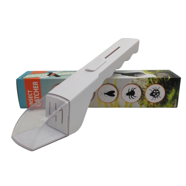 Attrape-insectes manuel 27 cm Capture sécurisée des araignées et des insectes Capture douce sans tuer Outil écologique en plastique ABS et PVC blanc