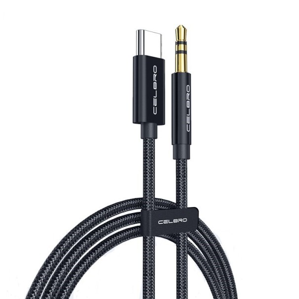 Audio kabel propojovací USB-C / 3,5mm jack K83 černá