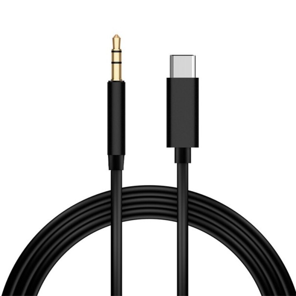 Audiokábel USB-C 3,5 mm-es csatlakozóhoz fekete