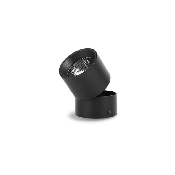 Aufbau LED Spot 10W zylindrisch 99x80 mm Aluminiumgehäuse neutrales weißes Licht Deckenpunktbeleuchtung Innenraum schwarz