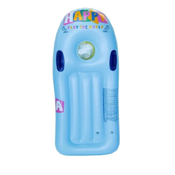 Aufblasbarer Pool-Schwimmer 115 × 55 cm PVC Schwimmliege für Wasser Entspannungsaufsatz für den Pool im Sommer blau