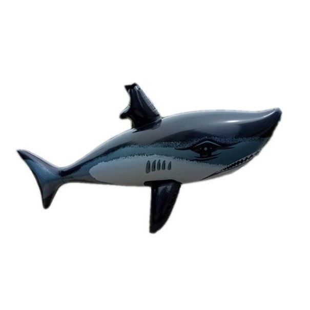 Aufblasbarer schwimmender Hai, 80 × 30 × 27 mm, Poolspielzeug für Kinder und Erwachsene, Simulation von Meerestieren, Wal, Dekoration, Wasserschwimmer 1