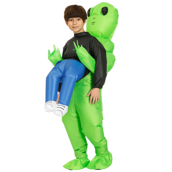 Aufblasbares Alien-Kostüm für Kinder, Alien-Cosplay, Karnevalskostüm, Halloween-Kostüm für Kinder, 80–130 cm 1