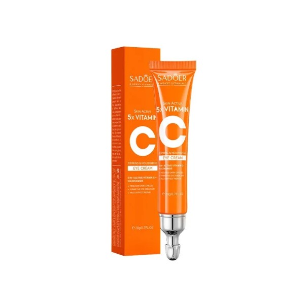 Augencreme mit Vitamin C 20 g Reduzierung von Augenringen und Tränensäcken Feuchtigkeitsspendend Aufhellend Elastizität Natürliche Zusammensetzung Augenpflege 1