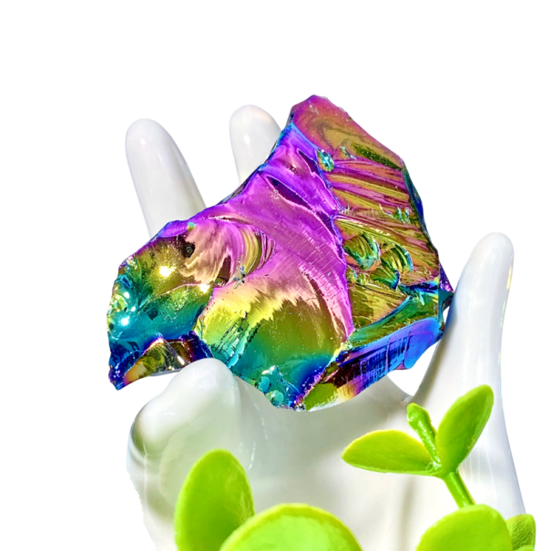 Aura ossidiana pietra grezza Cristallo naturale Minerale irregolare Decorazione Casa Aura Energia Regalo Meditazione Pietra purificatrice 1