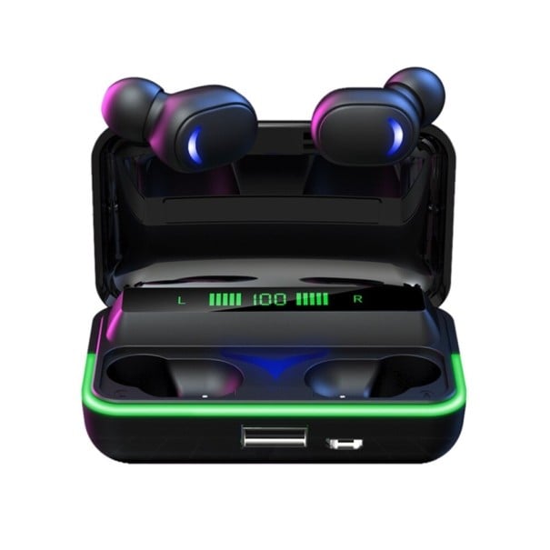 Auricolari wireless in-ear per ascoltare musica con custodia di ricarica Bluetooth 5.1 Custodia 2000 mAh con display Batteria degli auricolari 60 mAh 1