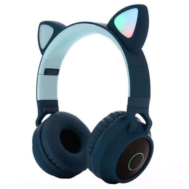 Auriculares bluetooth con orejas azul oscuro