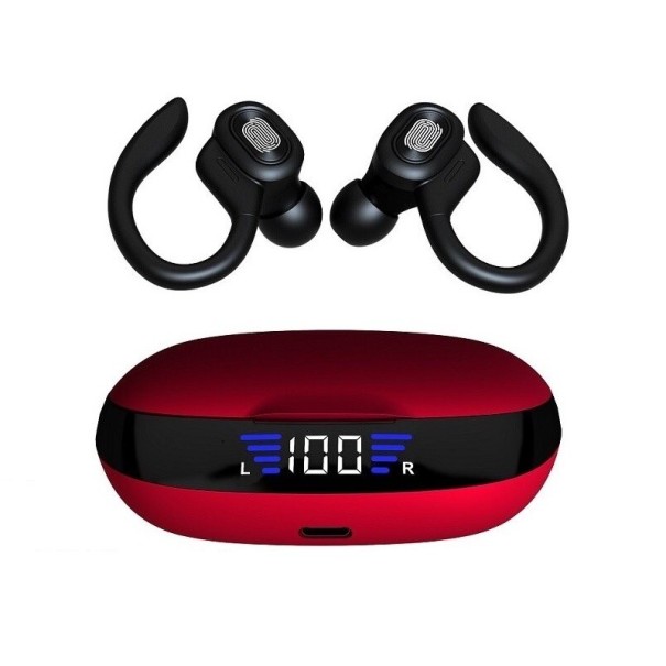 Auriculares bluetooth sem fios K1957 vermelho