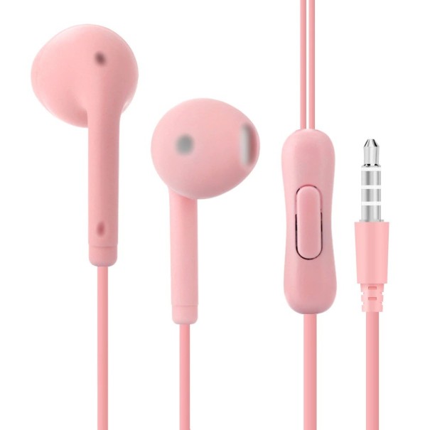 Auriculares com microfone K1703 rosa