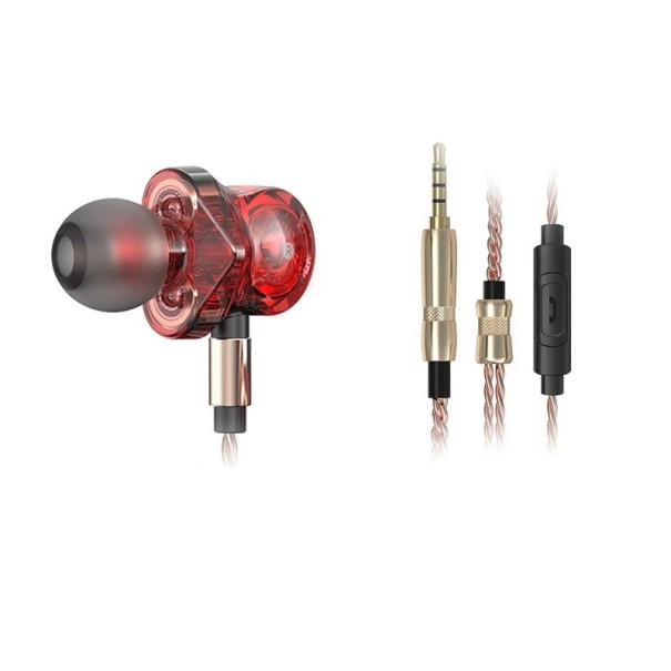 Auriculares com microfone K1981 vermelho