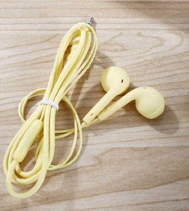 Auriculares de graves 3.5mm jack amarelo