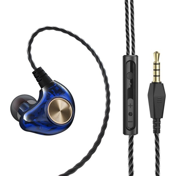 Auriculares de graves con micrófono K1843 azul