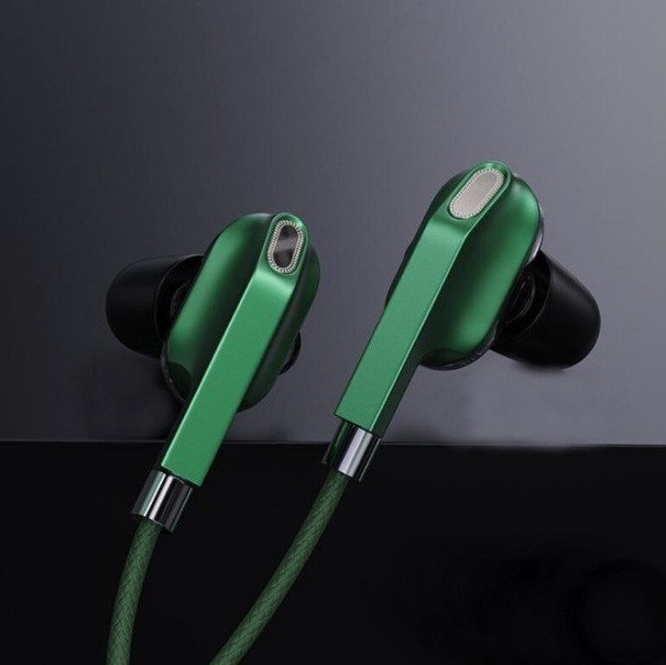 Auriculares de graves con micrófono K1854 verde