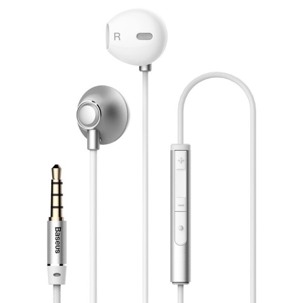 Auriculares de graves con micrófono K2045 plateado