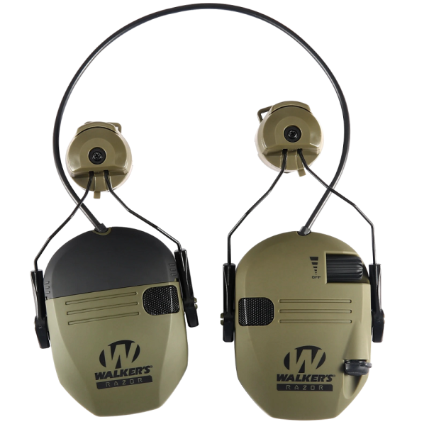 Auriculares de tiro Auriculares electrónicos con cancelación de ruido Orejeras Auriculares tácticos para tiro Protección auditiva 20,5 x 11,6 x 27 cm verde militar
