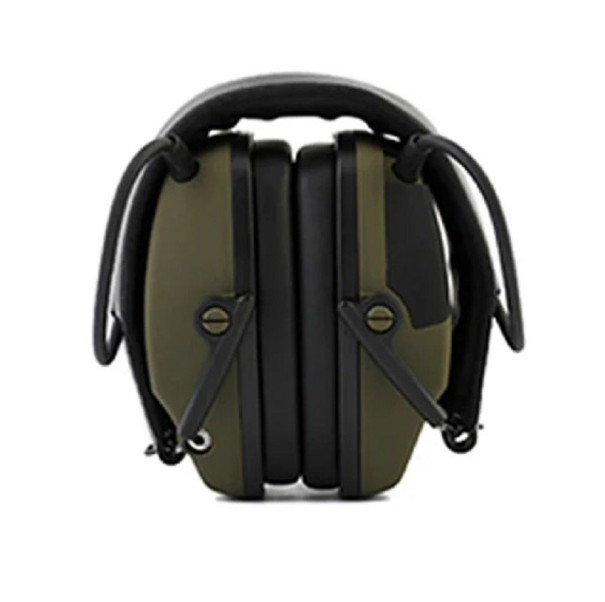 Auriculares electrónicos con cancelación de ruido verde militar