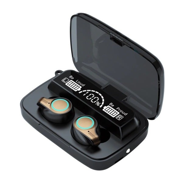 Auriculares inalámbricos intrauditivos con micrófono Bluetooth 5.1 Control de música y llamadas Estuche de carga de 3500 mAh con pantalla de estado 1