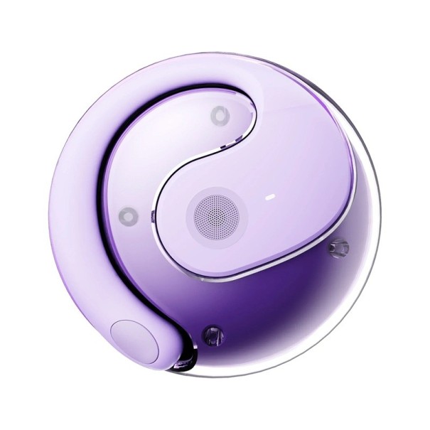 Auriculares intrauditivos inalámbricos Bluetooth OWS con micrófono, sonido estéreo de alta fidelidad, tacto inteligente, deportivos, impermeables, carga tipo C. morado
