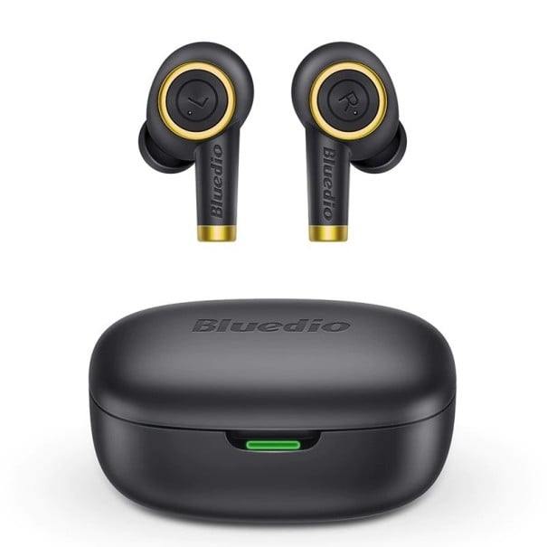 Auriculares sem fios intra-auriculares com caixa de carregamento Bluetooth 5.0 Microfone para chamadas Duração 6 horas Controlo de música Preto 1