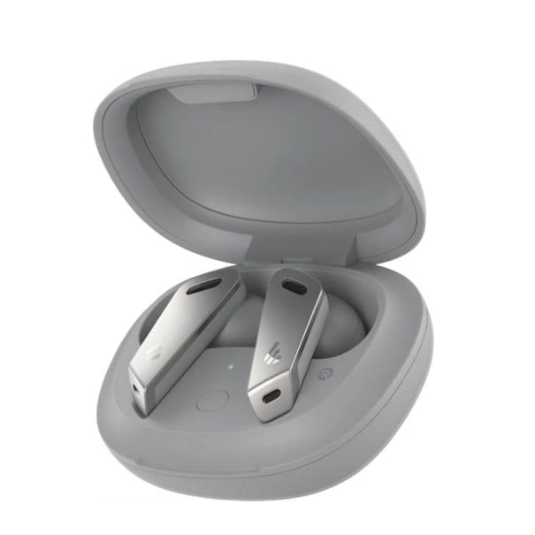 Auriculares sem fios intra-auriculares com caixa de carregamento Bluetooth 5.0 Som surround Microfone para chamadas Controlo de música cinzento