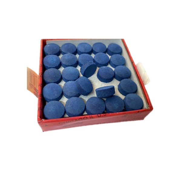 Austauschspitzen für Billardqueues, Ersatzspitzen-Set, 50 Stück, Durchmesser 9 mm, mittlere Härte M, blau für Pool, Snooker und Billard