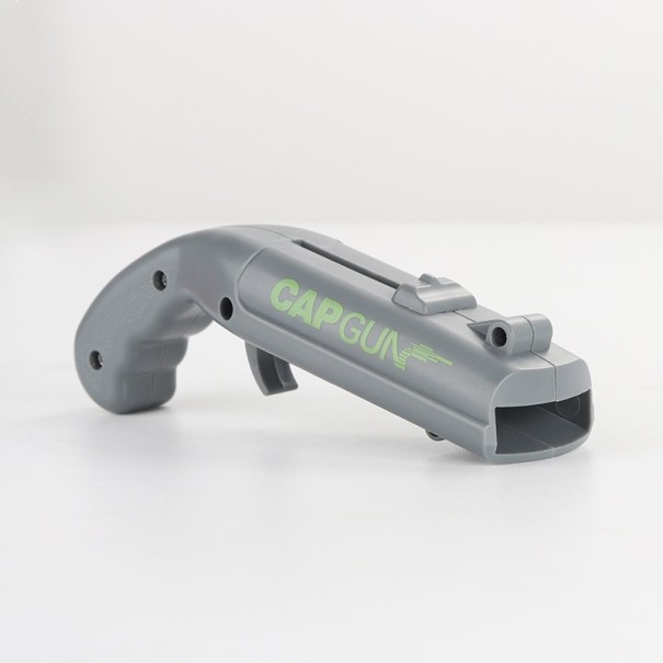 Auswerfender Flaschenöffner grau