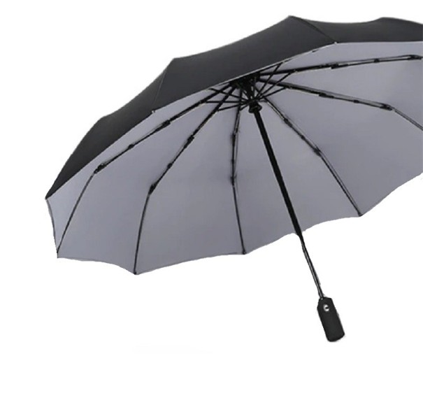Auswurf Regenschirm - vollautomatisch grau