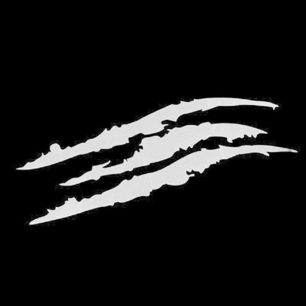 Auto kras sticker wit