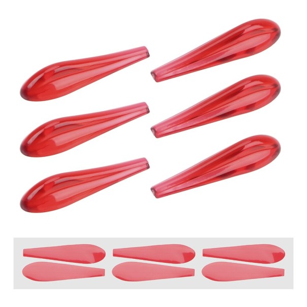 Auto licht stickers 6 stuks rood