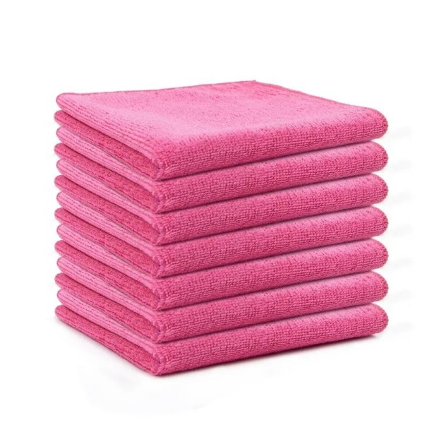 Auto- und Haushaltstuch-Set 30x30 cm 20-tlg. Farbige Tücher zum Reinigen und Polieren von Autos Reinigungstücher rosa