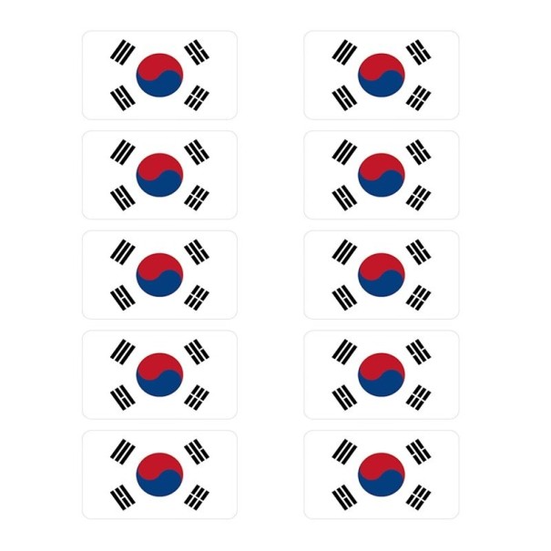 Autoaufkleber mit Korea-Flagge, 10 Stück 1