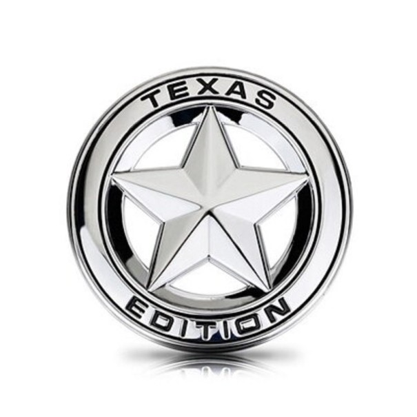 Autoaufkleber „Texas Edition“. silbern