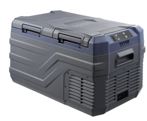Autochladnička přenosná lednice 25 l 618×372×376 mm modro šedá kompaktní do auta na cestování výlety i kempování 1