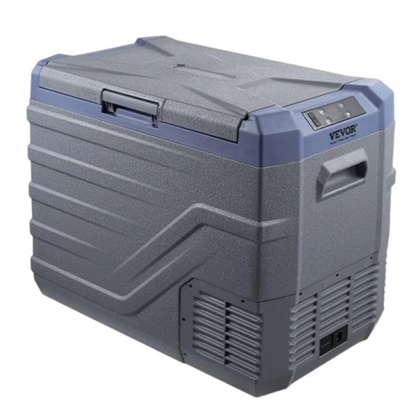 Autochladniță portabilă 45 l 618×376×514 mm albastru-gri compactă pentru mașină pentru călătorii camping și călătorii mai lungi