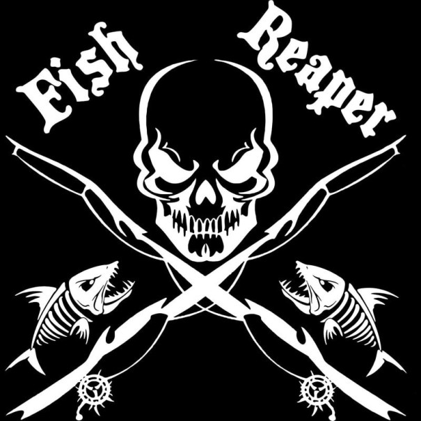 Autocolant pentru mașină Fish Reaper argint