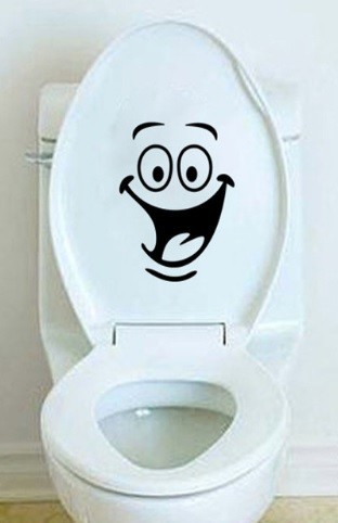 Autocolante de casa de banho engraçado J3482 4