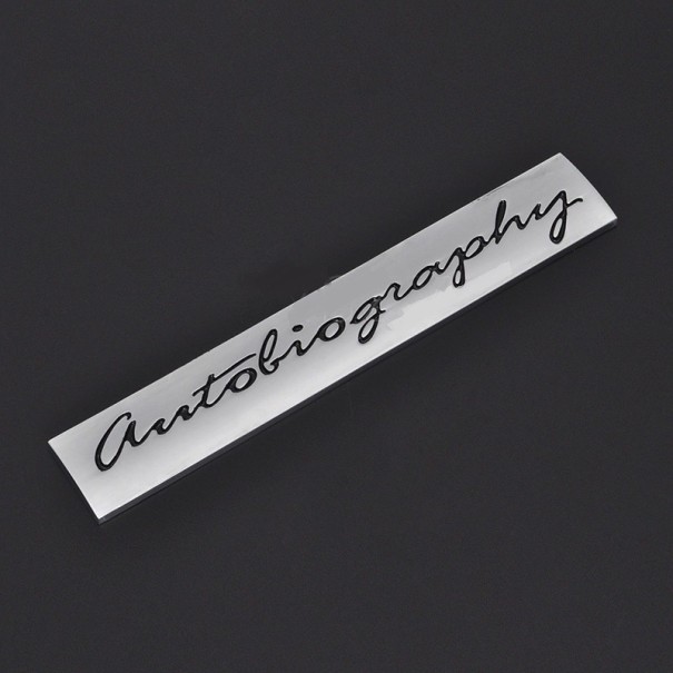 Autocolante para carro Autobiography prateado