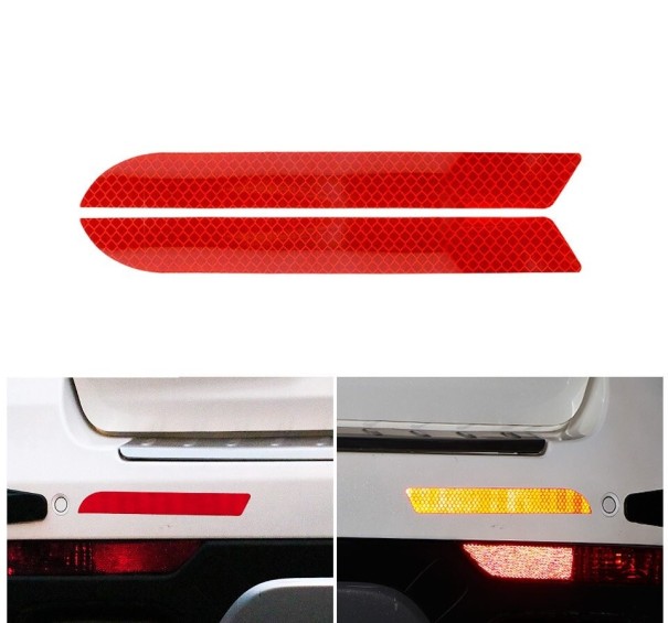 Autocolante reflectorizante colorate 2 buc roșu