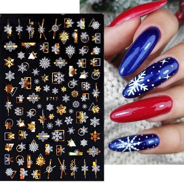 Autocolantes 3D de Natal para unhas N984 5