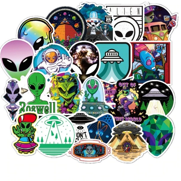 Autocolantes extraterrestres 50 unid E295 1