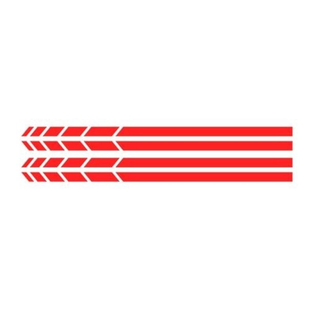 Autocolantes para espelhos retrovisores 4 unid vermelho