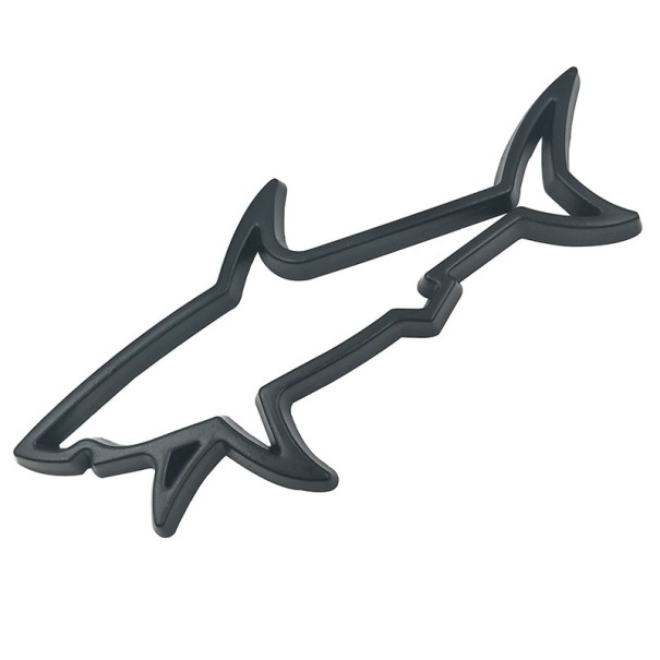 Autocollant 3D requin noir