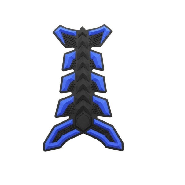 Autocollant de moto - squelette de poisson bleu